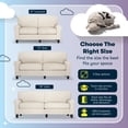 thumbnail image 5 of Serta Copenhagen 61" Rolled Arm Sofa, Easy Care Polyester, Loveseat or Couch for Small Spaces, Buckwheat Beige, 5 of 16