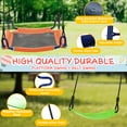 Qhomic 4in1 Swing Sets, 440lbs Heavy Duty AFrame Metal Outdoor Swing