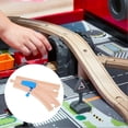 thumbnail image 3 of 2pcs Wooden Train Track Intersections Switch Track Accessories Toy Train Set Compatible With Major Brands Educational And Fun For Kids, 3 of 4