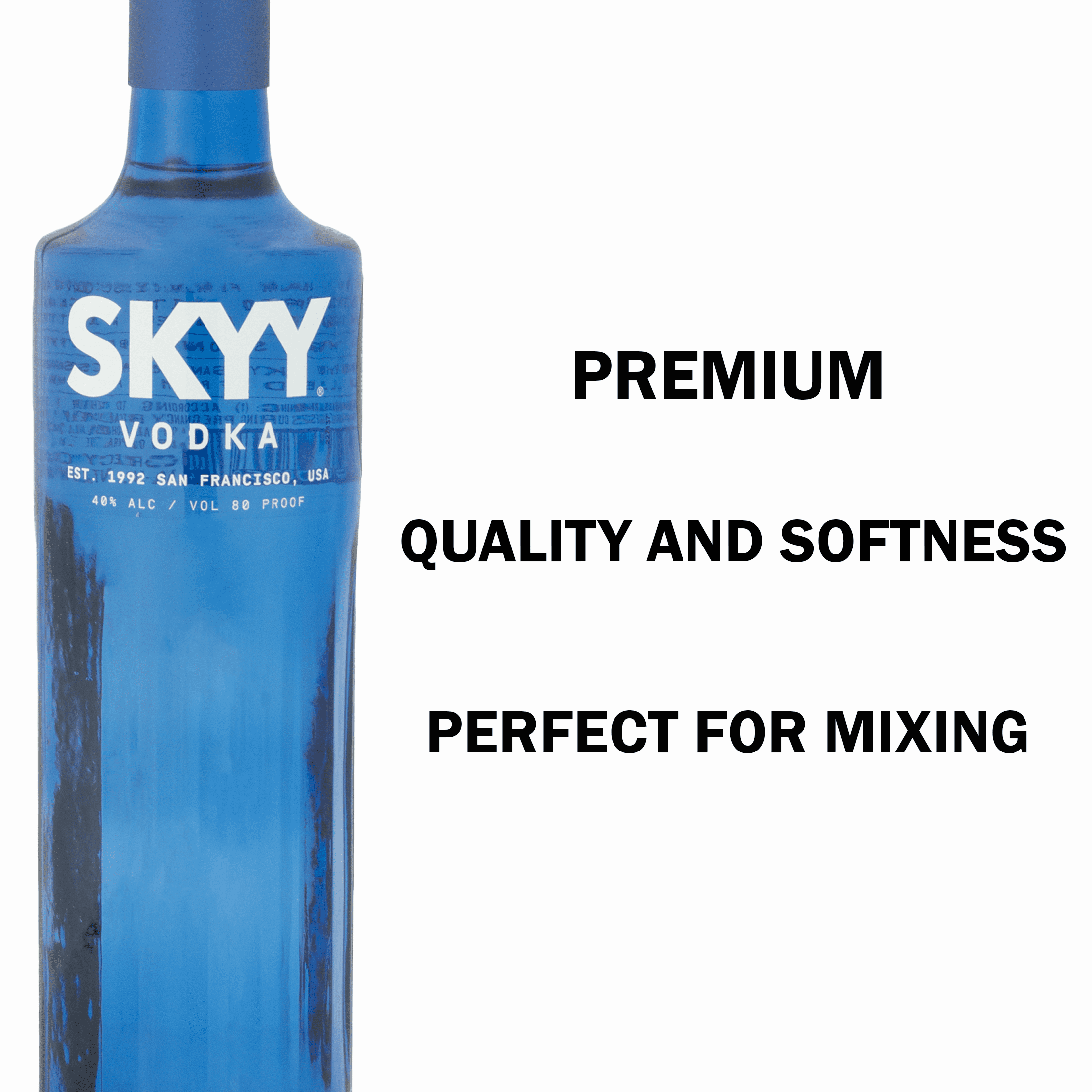 旧ボトルSKYY VODKA 750ml 40% アメリカ製 Skyy Vodka,Net Weight 750 ml,Alcohol per Volume 40 %, 80
