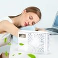 thumbnail image 2 of ChicYu Mini USB Desktop Fan Strong Wind Aromatherapy Portable Carry Space Saving Fresh Breath Cool Device Rechargeable Table Fan Air Freshener System, 2 of 5