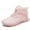 A Pink, variant on Mens Womens Winter Barefoot Snow Boots Wide Toe Box Boots Warm Lined Zero Drop Sole Comfortable Plaid Daily Outdoor Activities White 37