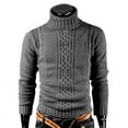 thumbnail image 2 of Pull Chaud Automne et Hiver pour Hommes, Pull à Col Roulé à Manches Longues, Pull Tricoté Rétro, 2 of 5