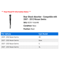thumbnail image 2 of Rear Shock Absorber - Compatible with 2007 - 2012 Nissan Sentra 2008 2009 2010 2011, 2 of 2
