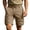 Khaki, variant on Besolor Men's Cargo Shorts Wide Leg Elastic Waisted Drawstring Casual Hiking Running Outdoor Workwear Shorts with Pockets(X-Large,Khaki)