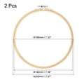 thumbnail image 2 of Uxcell 7.6" Round Bamboo Embroidery Hoop Circle Cross-Stitch Ring, 2 Pack, 2 of 5
