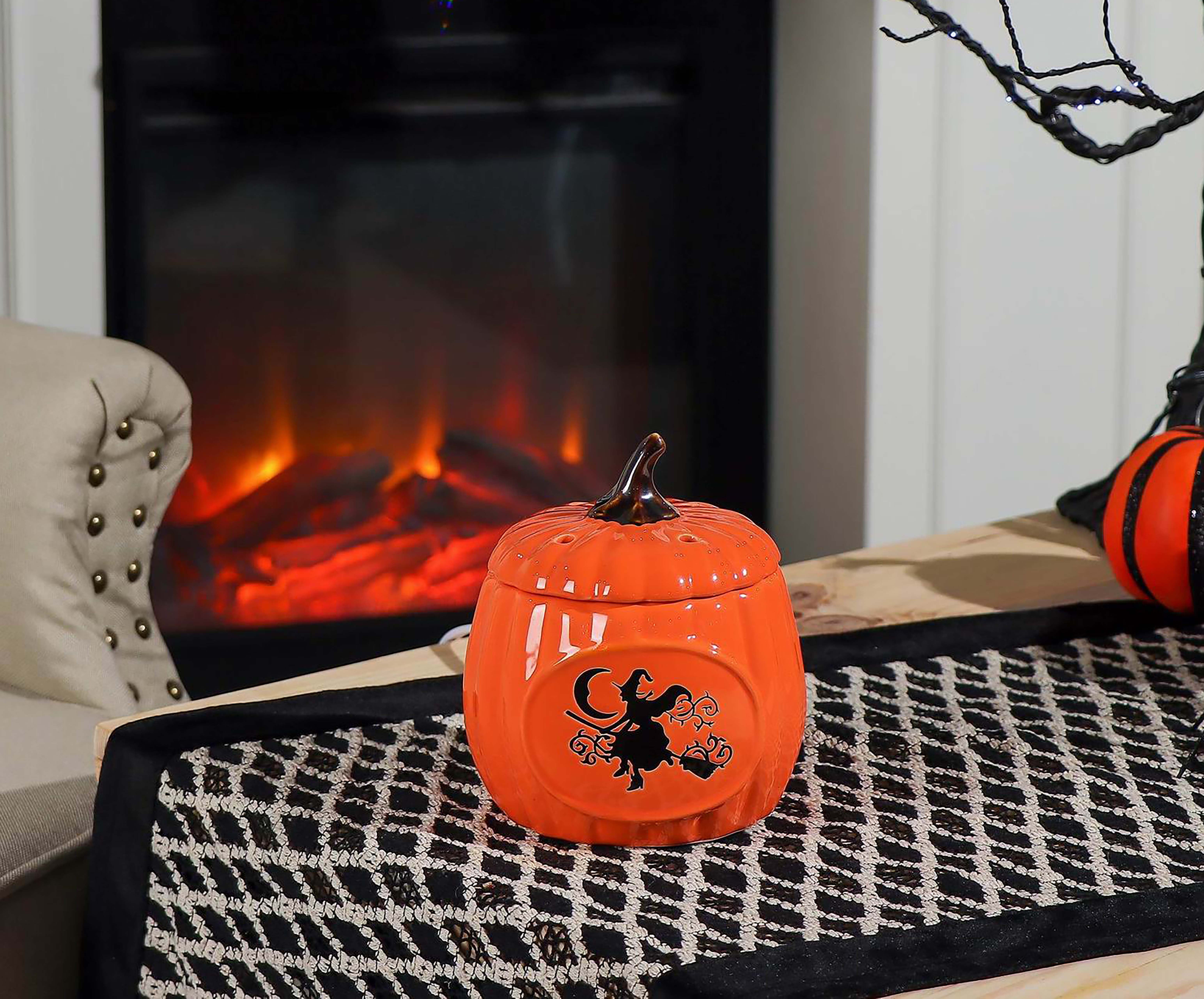 Way to Celebrate Halloween Ceramic Pumpkin Wax Warmer, Witch - Walmart.com