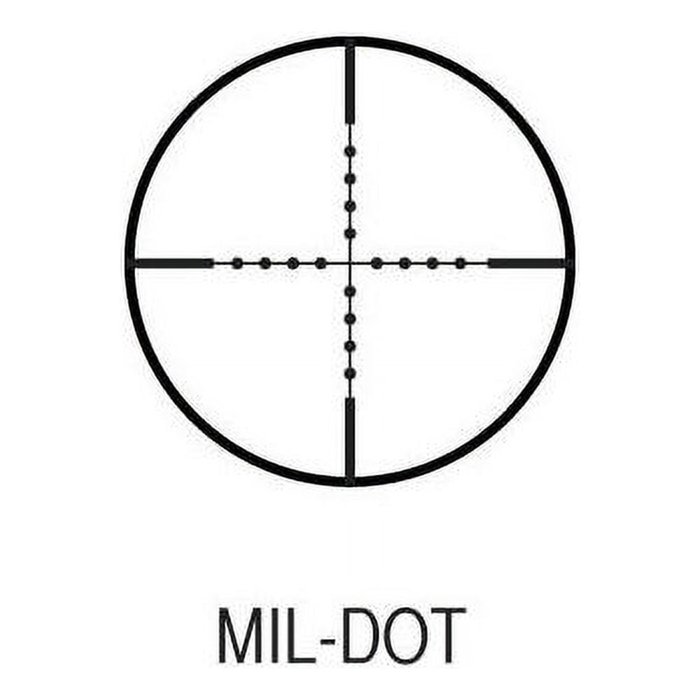 AIM Sports 2-7x42 Scout Riflescope, Matte Black Finish with Mil-Dot Reticle, 30mm Tube, 10.5" Eye Relief