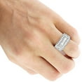 thumbnail image 3 of Unique 18K Men's Round & Baguette Natural Diamonds Ring (White Gold Size 6.5), 3 of 3