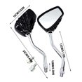 thumbnail image 3 of GFHFHITJ Pairs of Distinctive Skull Skeleton Hand 8Mm 10Mm Rearview Side Mirror for Motorcycle Scooter Moped Bike Standard Bike (Black), 3 of 6