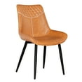 thumbnail image 6 of Linon Marcum Dining Chairs, Set of 2, Brown Faux Leather, 6 of 8