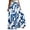 Blue, variant on Cmfcve Women's Plus Size Summer Wide Leg Palazzo Pants High Waisted Flowy Casual Lounge Boho Beach Trousers