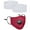 Red, variant on Adult Size Cotton Face Mask Covers with Breathing Valve, Wire Nose Bridge, Adjustable Ear Loops and two PM2.5 Carbon Filters SHIPS FROM CHICAGO - FAST DELIVERY (Red)