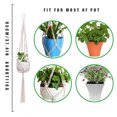 thumbnail image 4 of Inteprter Cestas colgantes 100 hechas a mano, soporte para plantas, macramé, colgador de plantas, maceta para colgar en la pared interior, soporte para Jardín y Patio No.21 Inteprter HA001777-21, 4 of 6