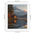 thumbnail image 2 of Paint By Numbers Kit for Adults Beginner - Rustic Cabin Lake Sunset Mountain DIY Canvas Painting Kits for Adults, Frameless Paint By Number for Adults for Home Wall Decor 16x20 Inch, 2 of 7