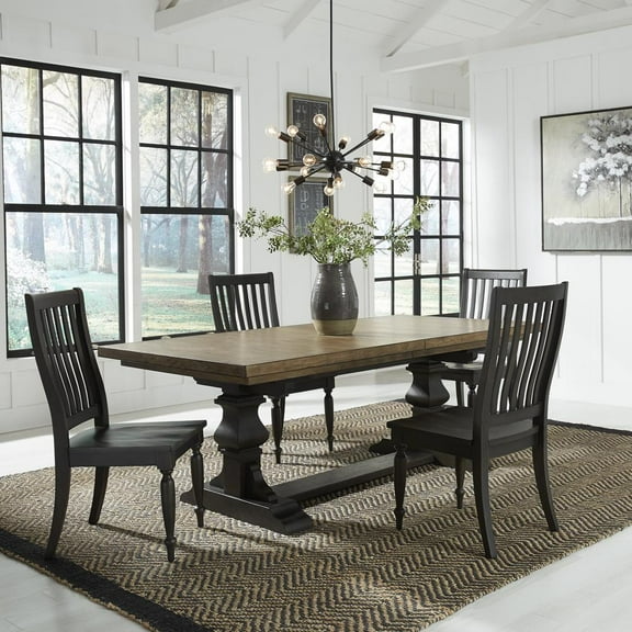 Liberty Furniture Harvest Home 5 Piece Trestle Table Set