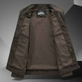 thumbnail image 5 of Timoontee Men's Corduroy Jacket Coat Fall Winter Warm Coats Casual Comfy Stand Collar Coats Solid Textured Zip Up Outerwear Coats with Mulit Pocket Coffee XXL, 5 of 6