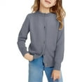 thumbnail image 2 of EnJoCho Girls Boys Knit Cardigan Button Down Front Plain Cute School ??niform Sweater Jacket Long Sleeve Fleec?? Warm Outerwear Knitwear Academic Chic Style, 2 of 6