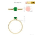 thumbnail image 4 of ANGARA Natural Semi Bezel-Set Emerald Solitaire Engagement Ring in 14K Yellow Gold for Women (Size-5mm) | May Birthstone, Birthday, Anniversary, Jewelry Gift for Women | Natural Emerald Ring, 4 of 8