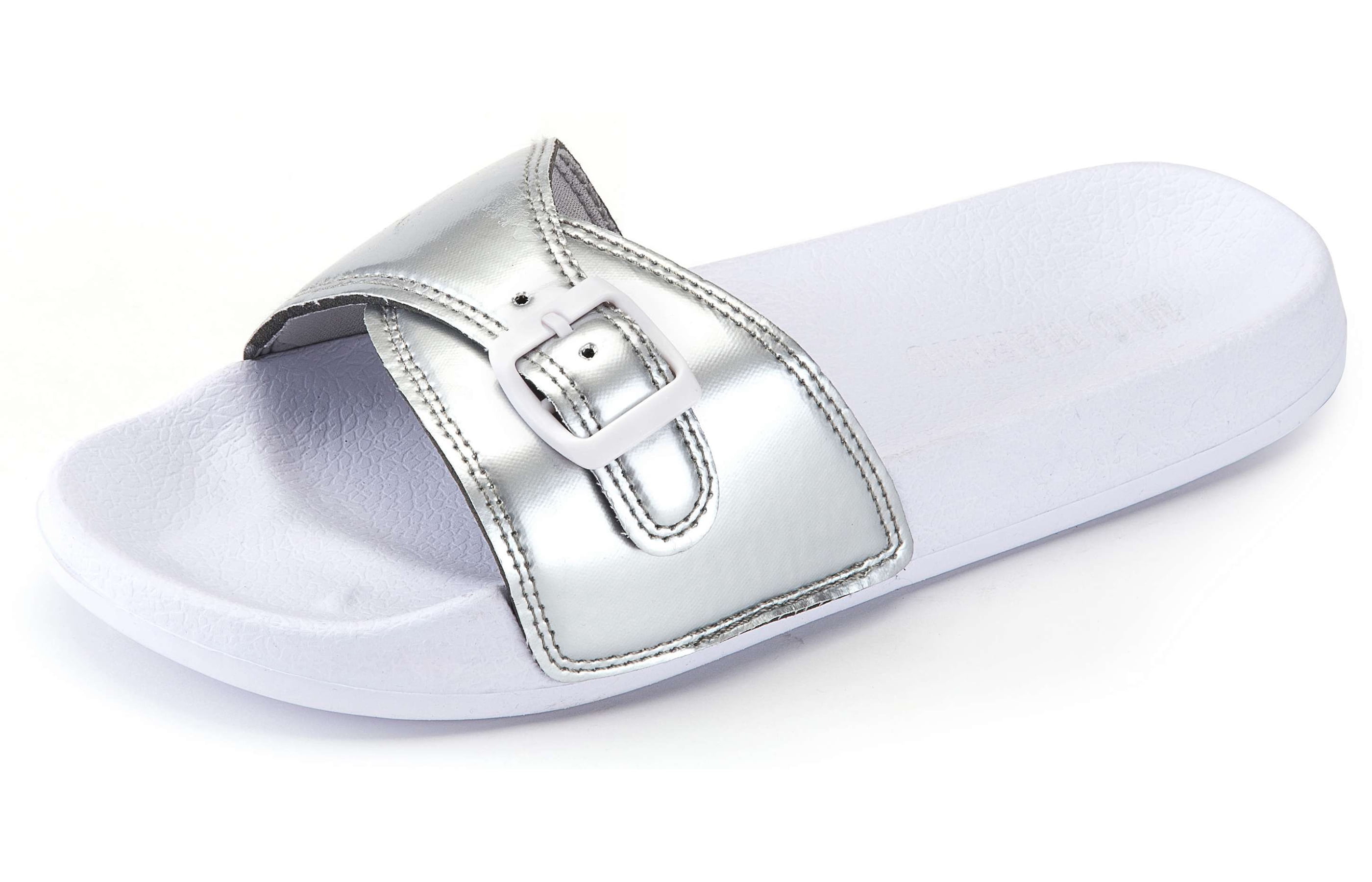 Gallery Seven Tri-Strap Slide Sandals for Women - Walmart.com