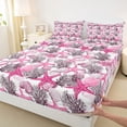 thumbnail image 4 of Erosebridal Seashell Starfish Bed Sheets, Cartoon Coral King Sheets, 4 Pieces, 4 of 5