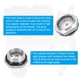 thumbnail image 4 of Uxcell Oil Sight Glass Threaded Alloy Oil Liquid Level Gauge Oil Indicator Tank Sighting Glass Silver 1/4", 3/4", 4 of 6