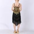 thumbnail image 5 of XXWXYD Stage-Ready Latin Dance Set, Sequin Fringe Tassel Skirt & Sleeveless Top, Competition Dress with 4-Way Stretch Fabric, 5 of 5