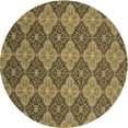 thumbnail image 1 of Ahgly Tapis Rond Lavable en Machine Intérieur Transitionnel GoldenRod Or, 7 Pieds Rond, 1 of 7
