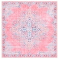 thumbnail image 2 of SAFAVIEH Arizona Rita Oriental Machine Washable Area Rug, Pink/Beige, 6' x 6' Square, 2 of 13