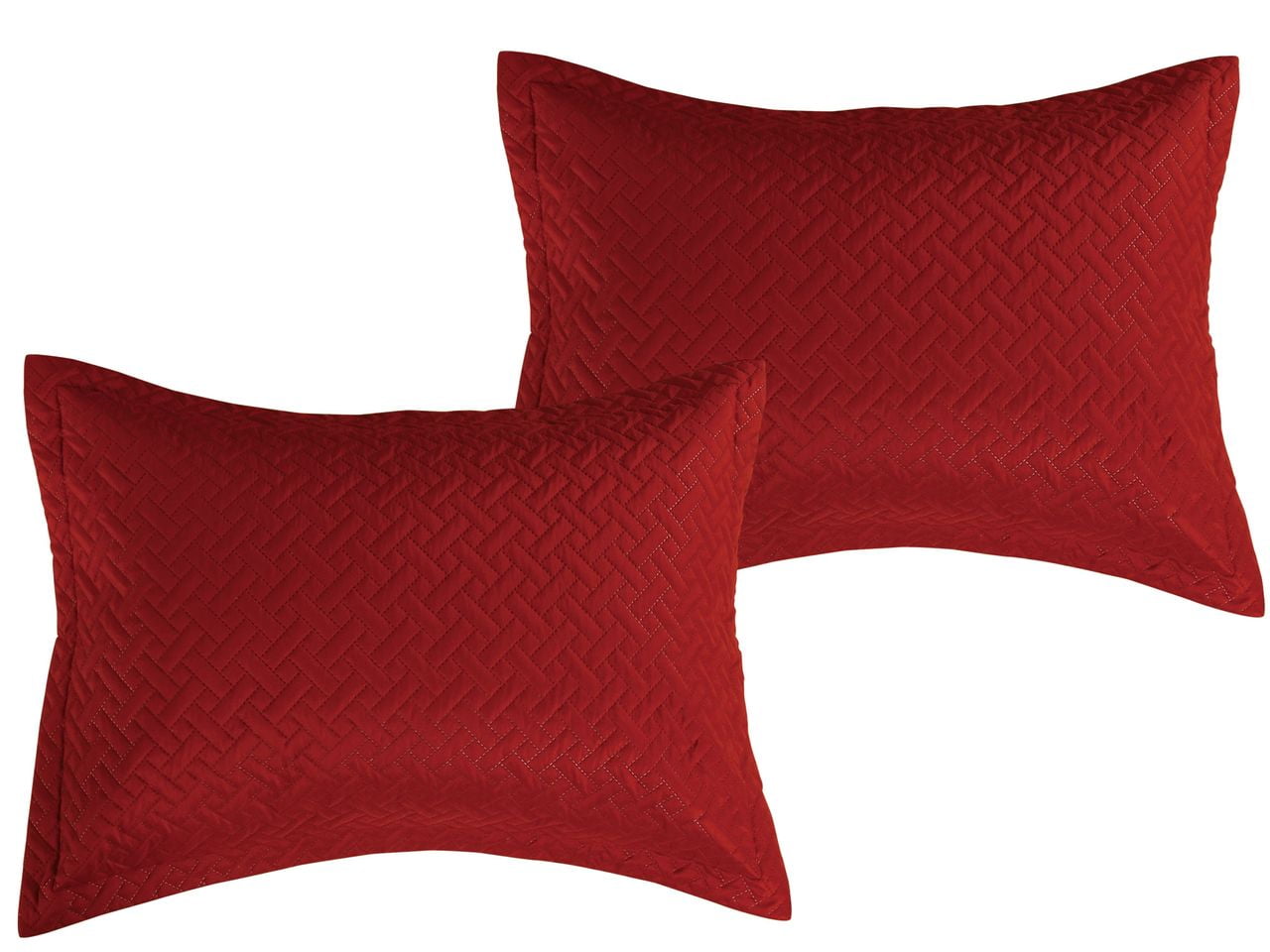 Legacy Decor 3 PCS Squared Stitched Pinsonic Reversible All Season Bedspread Quilt Coverlet Oversized, Queen Size, Brick Color