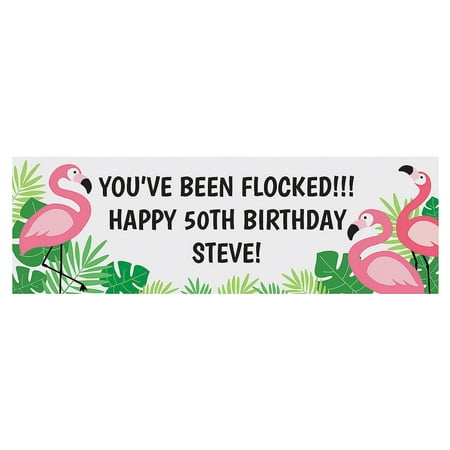 Fun Express Flamingo Custom Banner