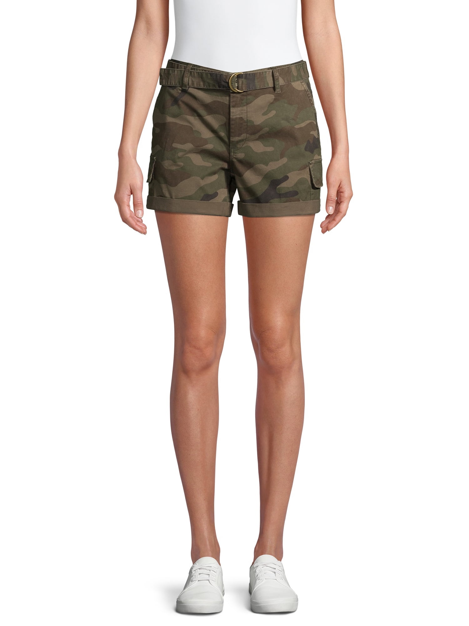 khaki camo shorts womens