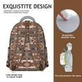 thumbnail image 2 of Earthy Rustic Style Waterproof Backpack for Student, Durable Composite Oxford Cloth, Adjustable Straps, Large Capacity School Bag Featuring Tribal and Floral Patterns, Perfect for Travel, 2 of 5