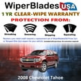 thumbnail image 2 of 2008 Chevrolet Tahoe Beam Wiper Blades Wipers w/1yr Warranty (Set of 3) w/Rear Wiper (WiperBladesUSA), 2 of 5