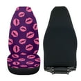 thumbnail image 4 of Uorisanigo Car Seat Covers 2pcs/Set Stretchy Plush Purple Pink Lips Print Car Seat Cover for Front Only High Back Bucket Seats Cover for Most Cars, Trucks, SUVs, Vans, 4 of 7
