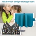 thumbnail image 4 of Enamel Pin Display Case Collection Book, Lapel Pin Organizer with 6-Ring Binder and Felt Pages for Brooches Badges Storage and Display, 4 of 6