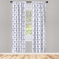 thumbnail image 2 of Ambesonne School Bus Curtains, Bag Education Supply Pen, Pair of 28"x63", White Violet Blue, 2 of 4