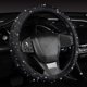 thumbnail image 1 of Women Fashion Black Velvet Bling Steering Wheel Cover With Black Diamonds, 15 Inch Standard, 1 of 5