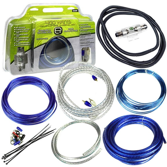8 Gauge Amp Wiring Kit 400 Watts OFC Copper Wire Car Audio Installation