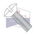 thumbnail image 2 of 6-32 x 1/2" Machine Screws | Slotted | Oval (White) | Steel | Zinc (Quantity: 10000), 2 of 3