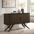 thumbnail image 2 of Wes 2-door Sideboard Buffet Storage Cabinet Dark Walnut, 2 of 12