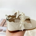 thumbnail image 3 of POINTERTECK Girl‘s Pure Color Pearl Gauze Bow With Soft Soles Princess Shoes, 3 of 5