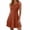 Orange, variant on Oksale Ribbed Knit Dresses for Women Summer Trendy Henley Neck Flowy A Line Dress Cozy Sleeveless Mini Dresses Orange M