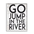 thumbnail image 2 of Stupell Industries Jump in the River Motivational Lake House Phrase Graphic Art White Framed Art Print Wall Art, Design by Lettered and Lined, 2 of 5