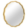 thumbnail image 3 of Ripples Gold Round Metal Modern Wall Mirror, 3 of 6