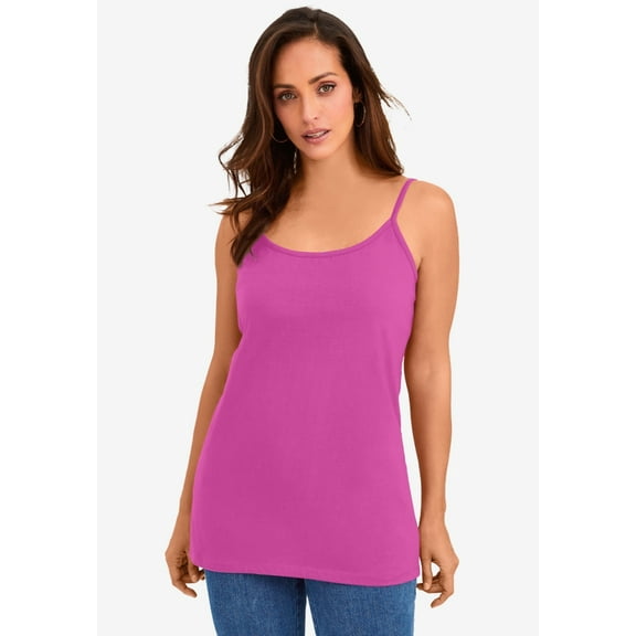 Jessica London Women's Plus Size Stretch Cotton Cami