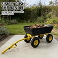 thumbnail image 5 of Garden Dump Cart, 1200 LBS Heavy Duty Utility Wagon for Soil, with Quick Release & 10" Flat-Free All-Terrain Wheels, 5 of 7