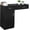 Black-Bottom Cabinet, variant on BoldGear Salon Corner Storage Cabinet, Wall Mount Salon Station with Lockable Drawer, Bottom Cabinet, Open Shelves, Hair Dryer Holder for Home Beauty & Barber Shop Spa Equipement, White