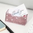 thumbnail image 3 of Rhinestone Business Card Holder Crystal Business Card Holders Bling Business Card Organizer Display Stand for Desktop Desk Office Exhibition, Purple, 3 of 6