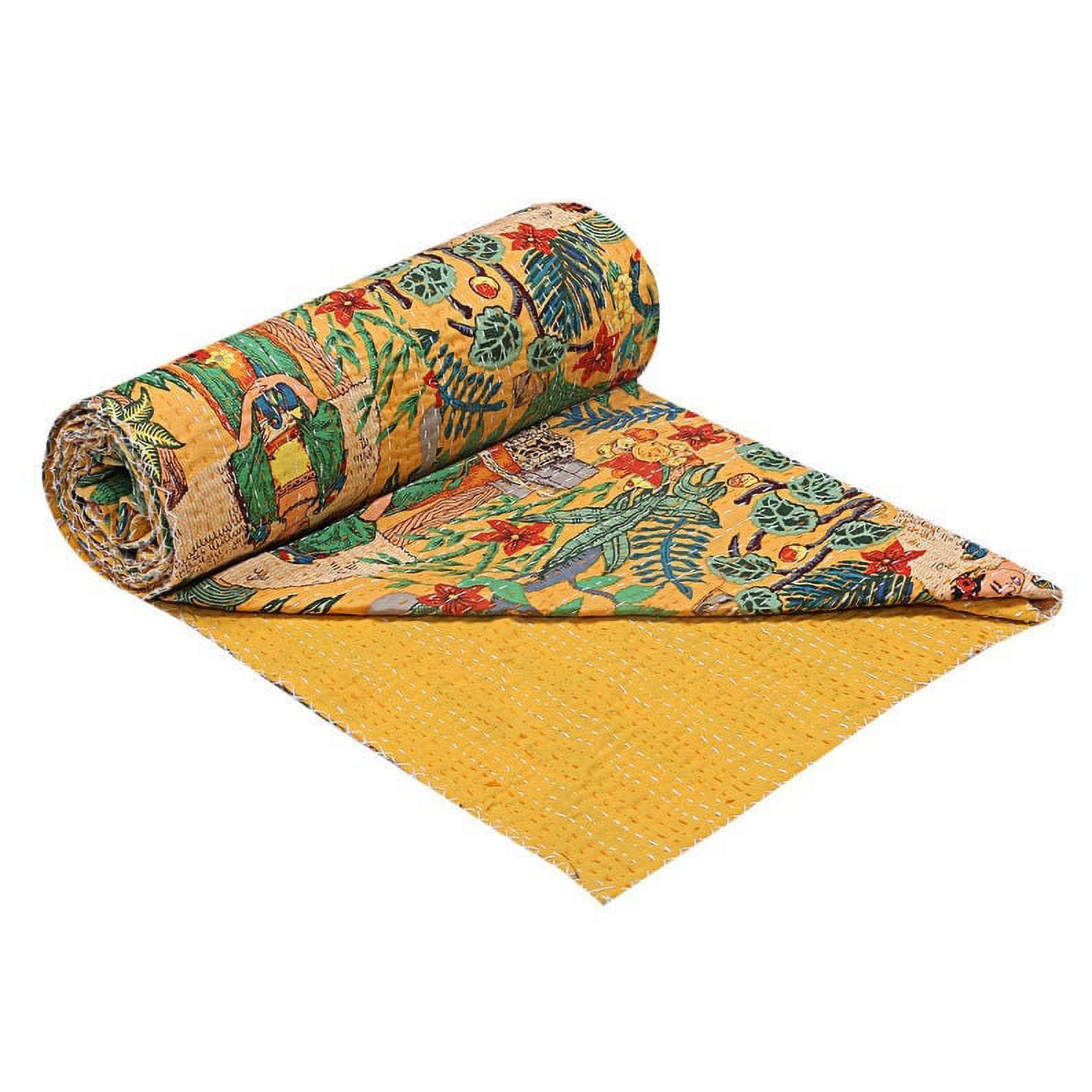 Cotton Mukut Kantha Bedspread Screen Cotton Blanket Kantha Gudari order Home décor Bed cover Bedsheet Guadri Indian Kantha Quilt Handmade Guadri